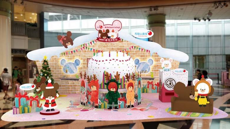 2019年香港圣诞节美陈案例:「熊」色圣诞温馨小屋