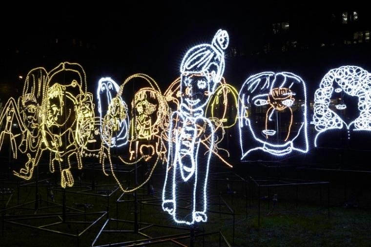 英国2016年灯光艺术节中的奇幻灯光装置