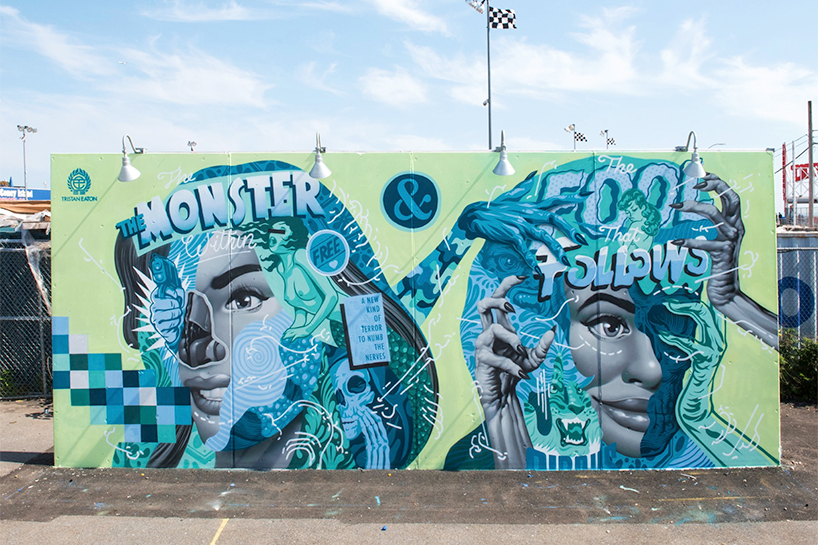 美国布鲁克林区艺术墙街头装置艺术