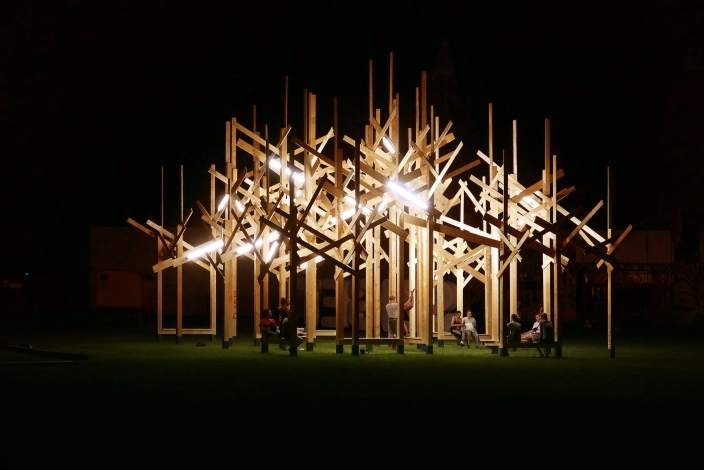 独特的木构建筑景观装置艺术