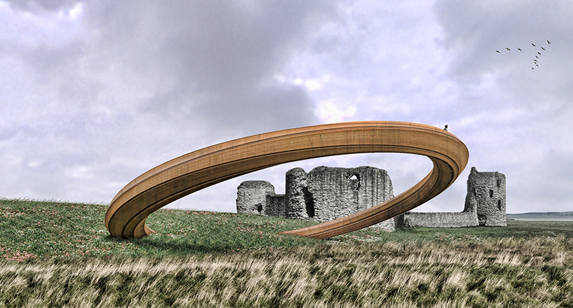 英国巨大的铁圆环雕塑装置艺术