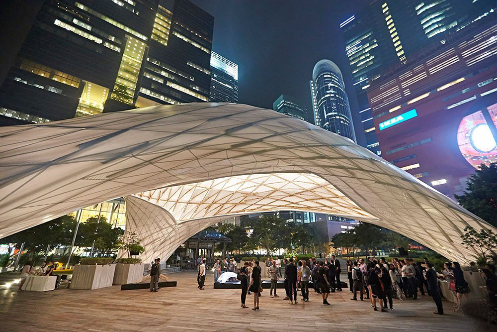 香港竹结构拱形展馆艺术装置