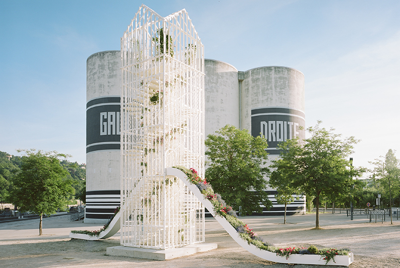 法国双螺旋花亭景观装置艺术
