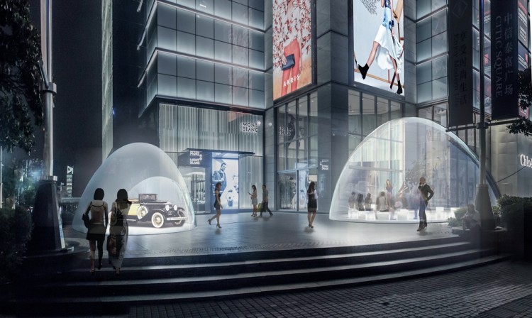 巨型透明泡泡互动装置艺术：城市泡泡